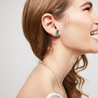 Earrings with green crystal